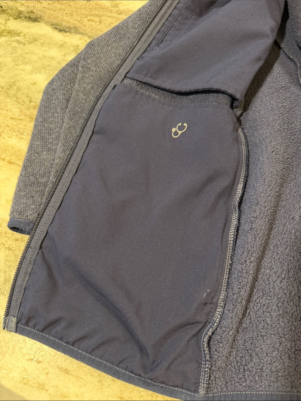 Figs - On-Shift Sweater Knit Jacket (Navy) - Picture 11 of 11
